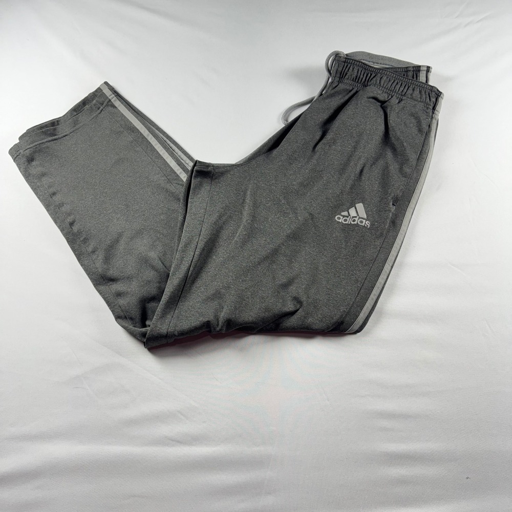 Adidas‎ Mens Climalite Training Pants Grey Heathered Track Sweatpants Large